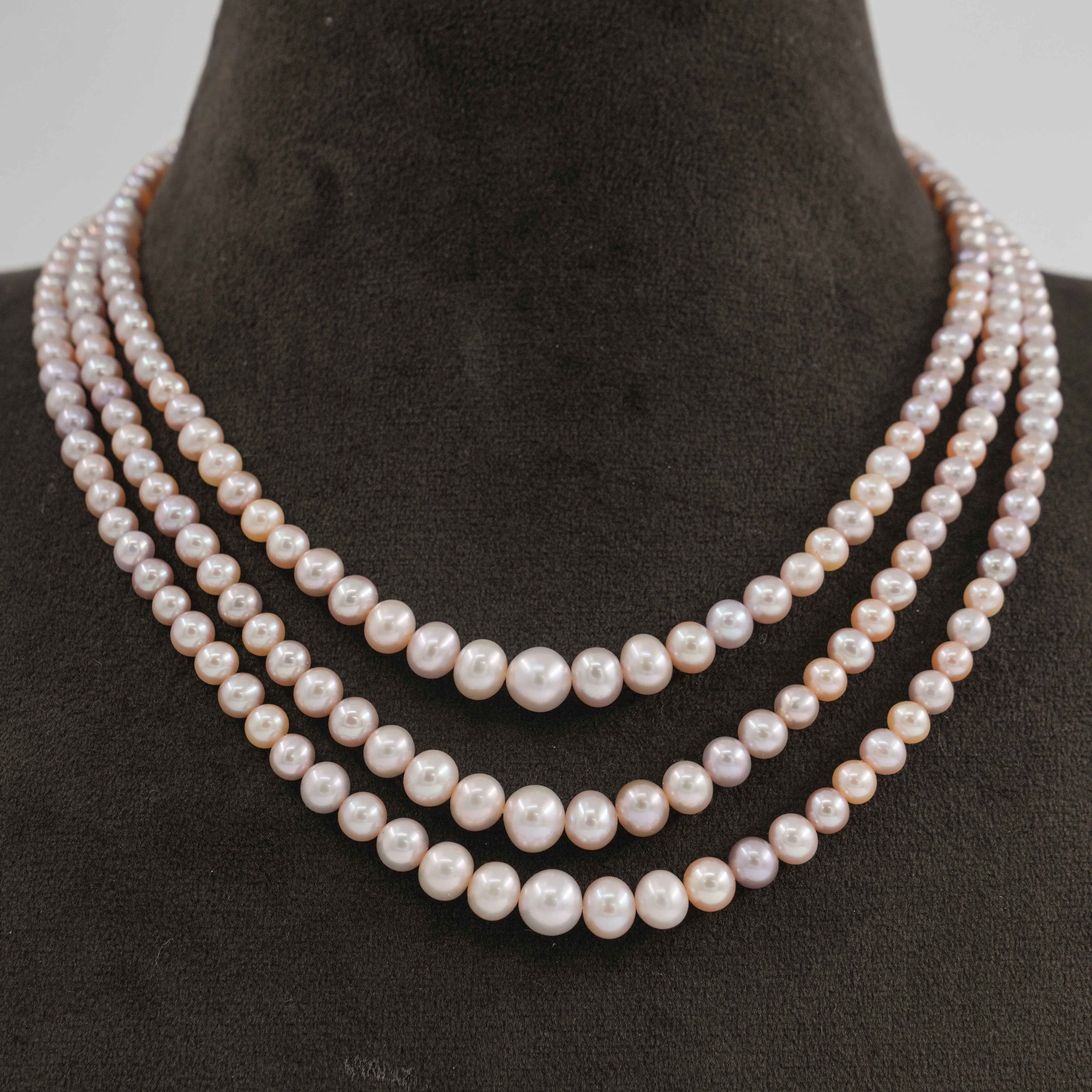 The Pearl Atelier by Kabra Pearls - Grading Pink Shaded Pearl Necklace